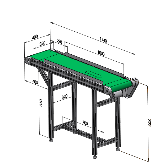 皮帶輸送機流水線（兩側帶擋邊）定制