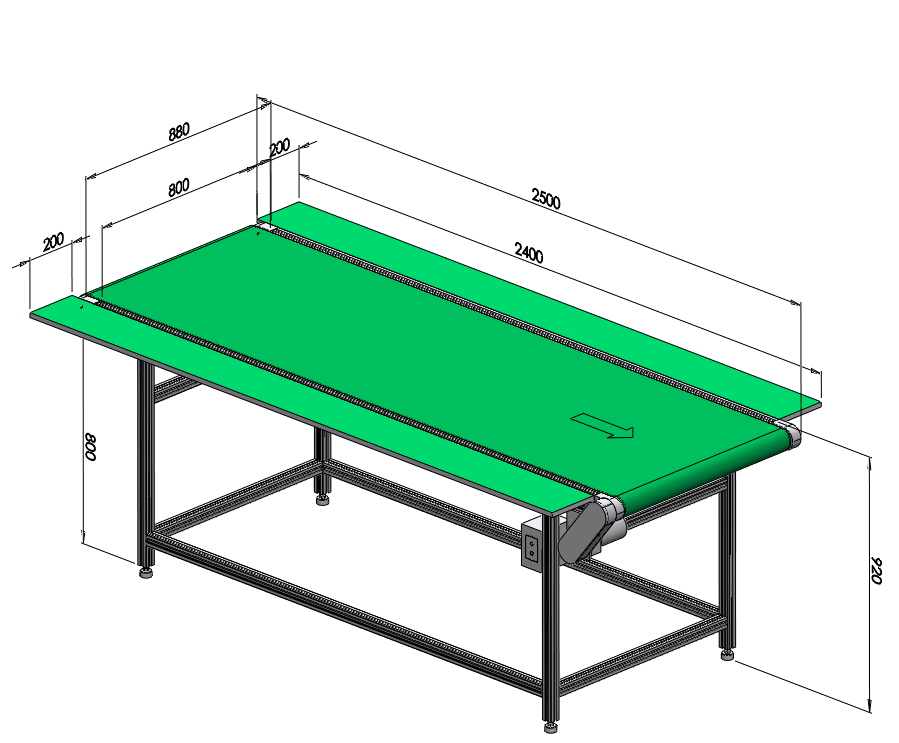 服裝廠布片輸送機流水線