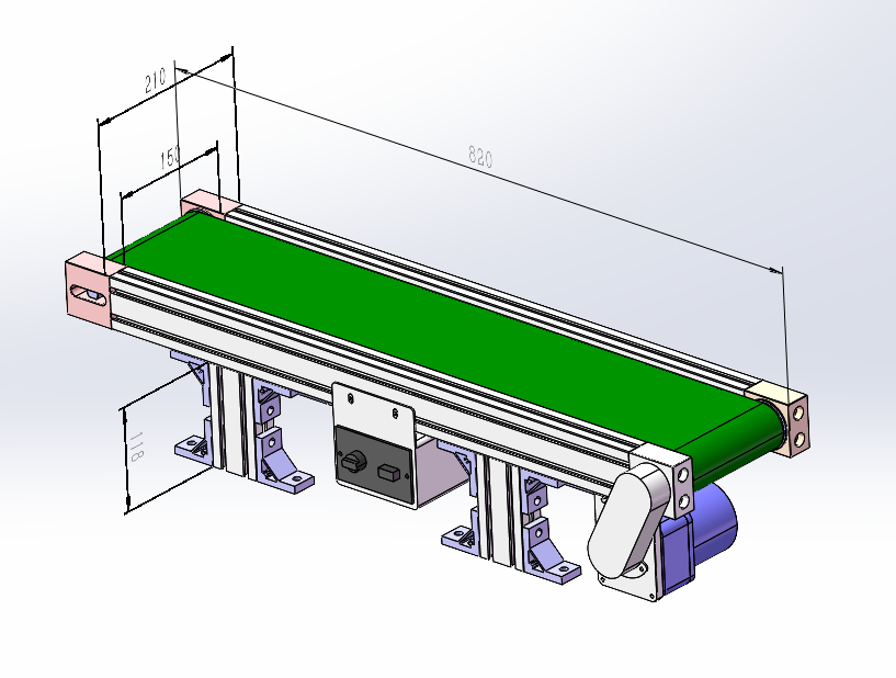 定制微型輸送機皮帶流水線