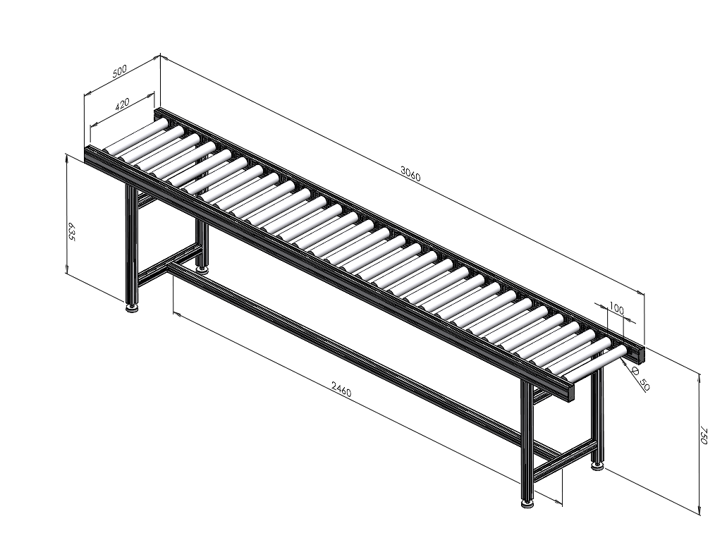 無動力滾筒線輸送機流水線