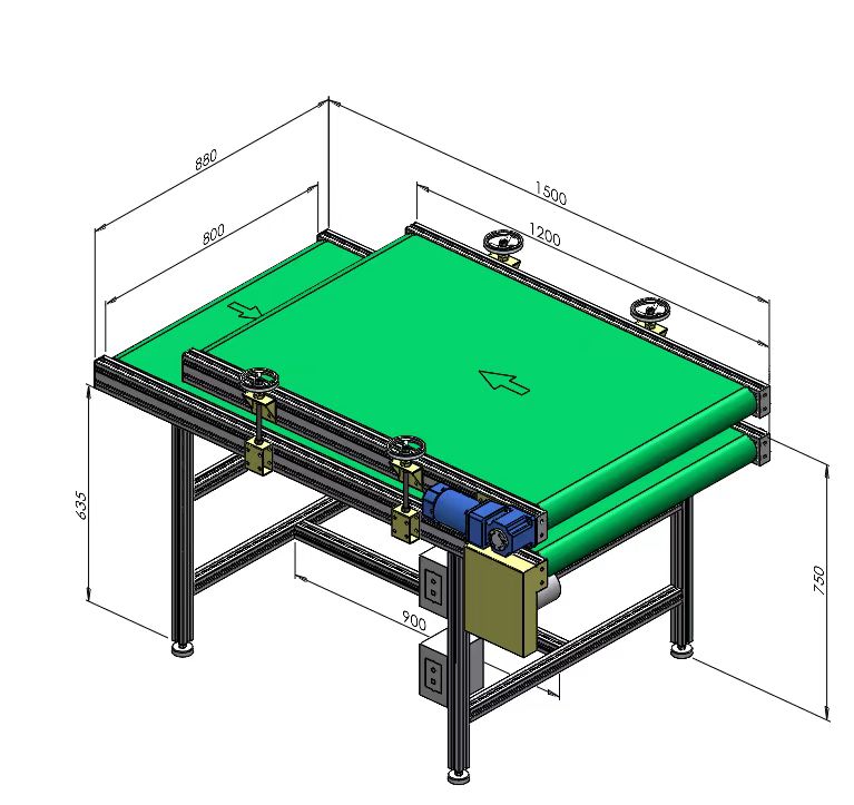雙層PVC流水線輸送機 上層高度可微調 雙電機